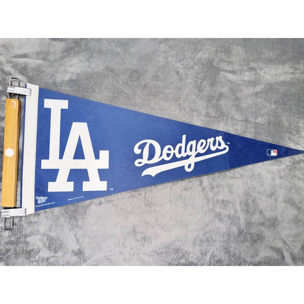 Los Angeles Dodgers MLB Official Pennant Fan Memorabilia Blue White Felt